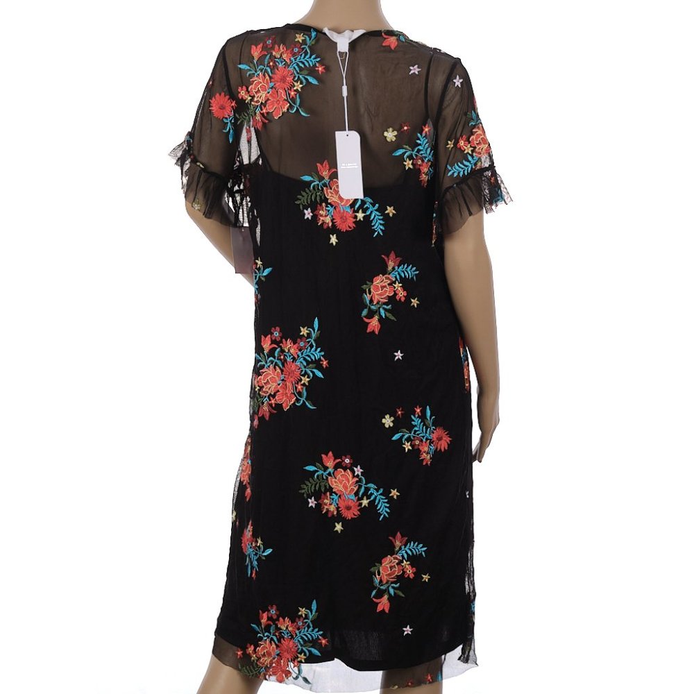Superfoxx Floral Embroidered Sheath Dress Large NWT - Picture 4 of 7